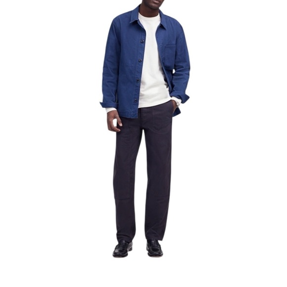 Madewell Overshirt in Garment-Dyed Canvas in Vintage French Blue - Picture 3 of 13